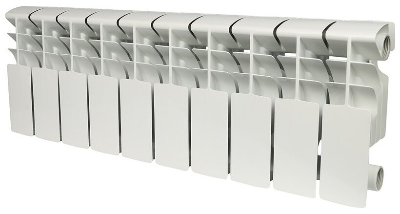Радиатор Алюминиевый ROMMER  Plus 10 секций, 200мм/96мм, 85Вт, белый