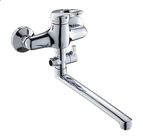 Смеситель для ванны GROSS AQUA Base 7237258-35F(L),  однорычажн. хром
