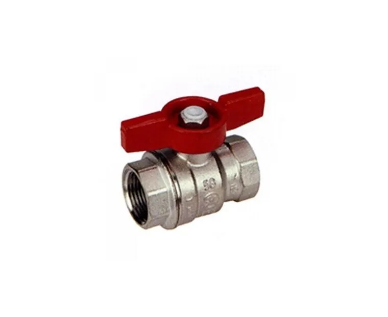 Кран шаровой латунь GIACOMINI R851х023 1/2", бабочка, вн/вн  