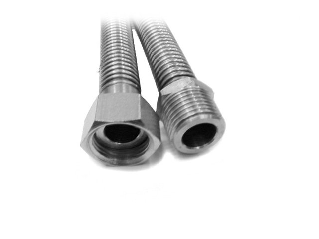 Подводка гибкая для газа сильфонная  120см 1/2", вн/нар, 