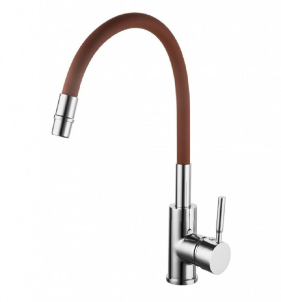 Смеситель для кухни GROSS AQUA ColorFlex 3241508BR  врезной, однорычажн. коричневый,